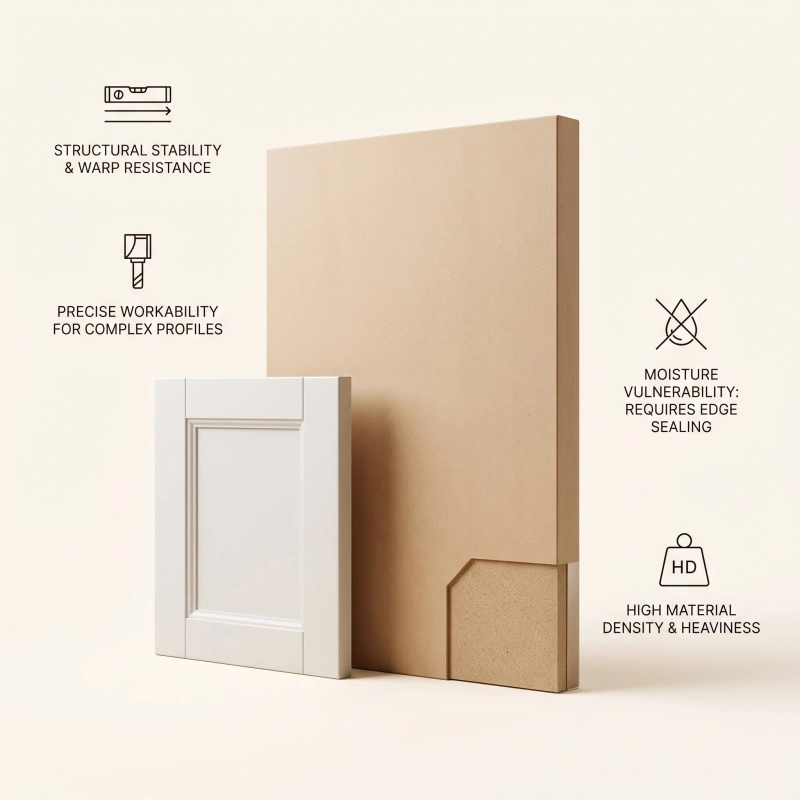 High-density MDF board for custom kitchen cabinets