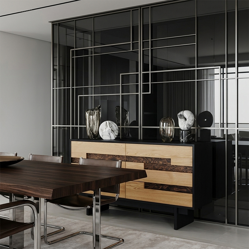High-end wood dining room sideboard
