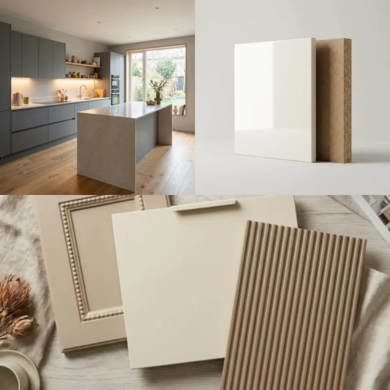 MDF kitchen cabinets for apartment and hotel projects
