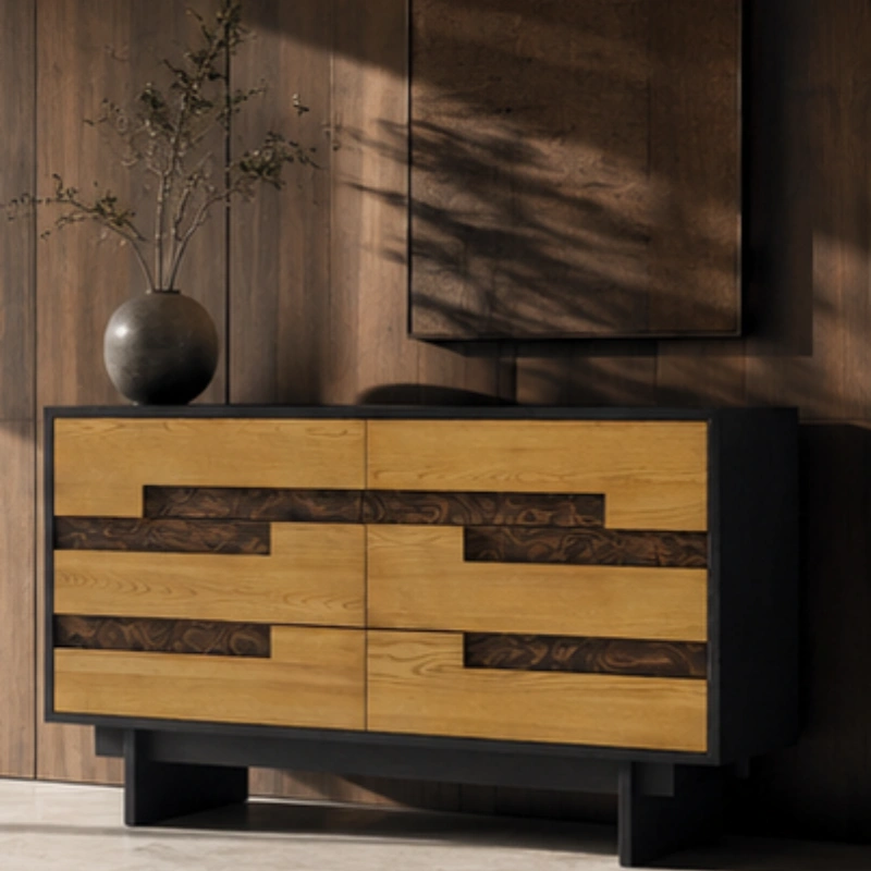 Premium ash wood dining cabinet