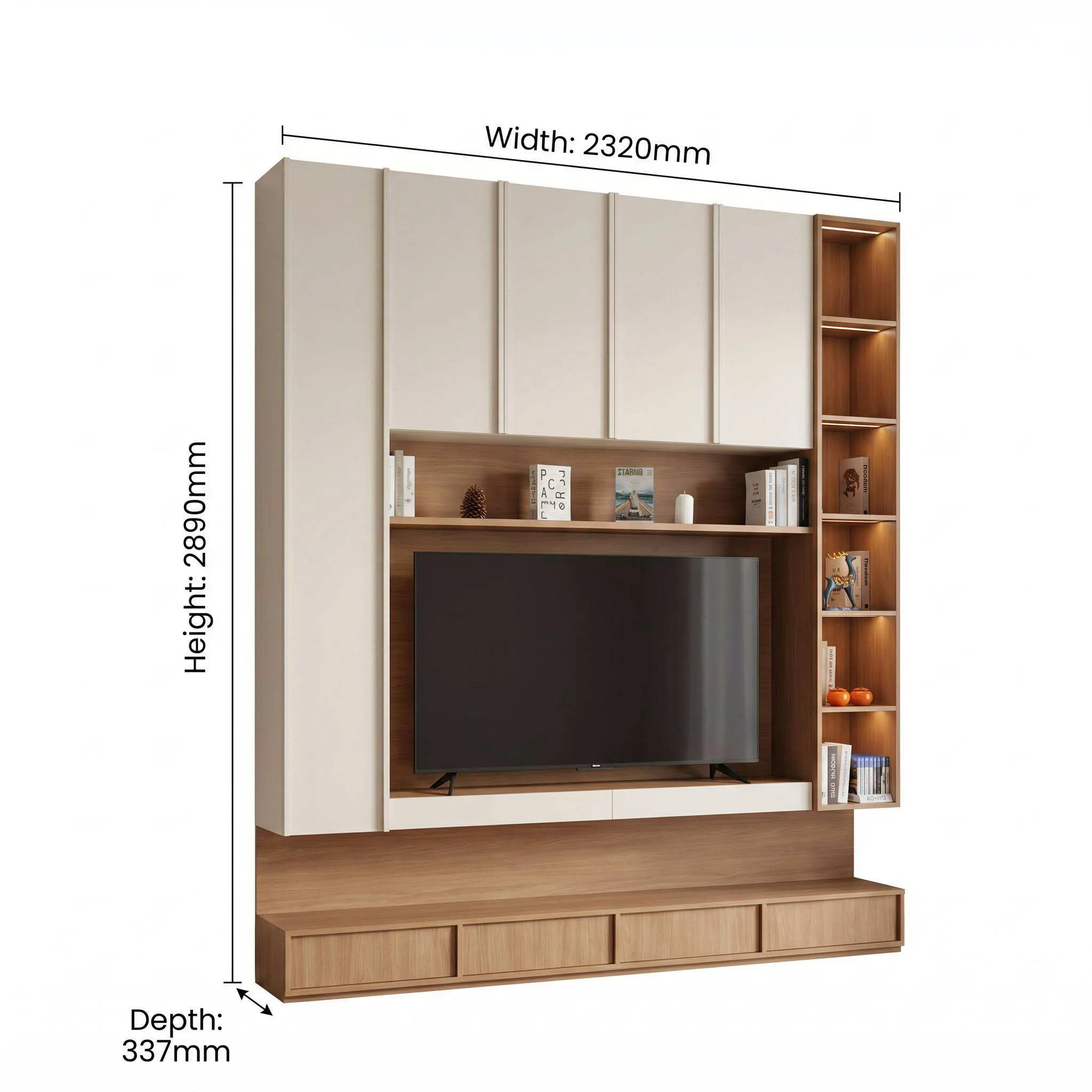 OEM Custom Living Room TV Storage Cabinet | Made-to-Order Per Drawing | Modern Home Decoration Project Supplier