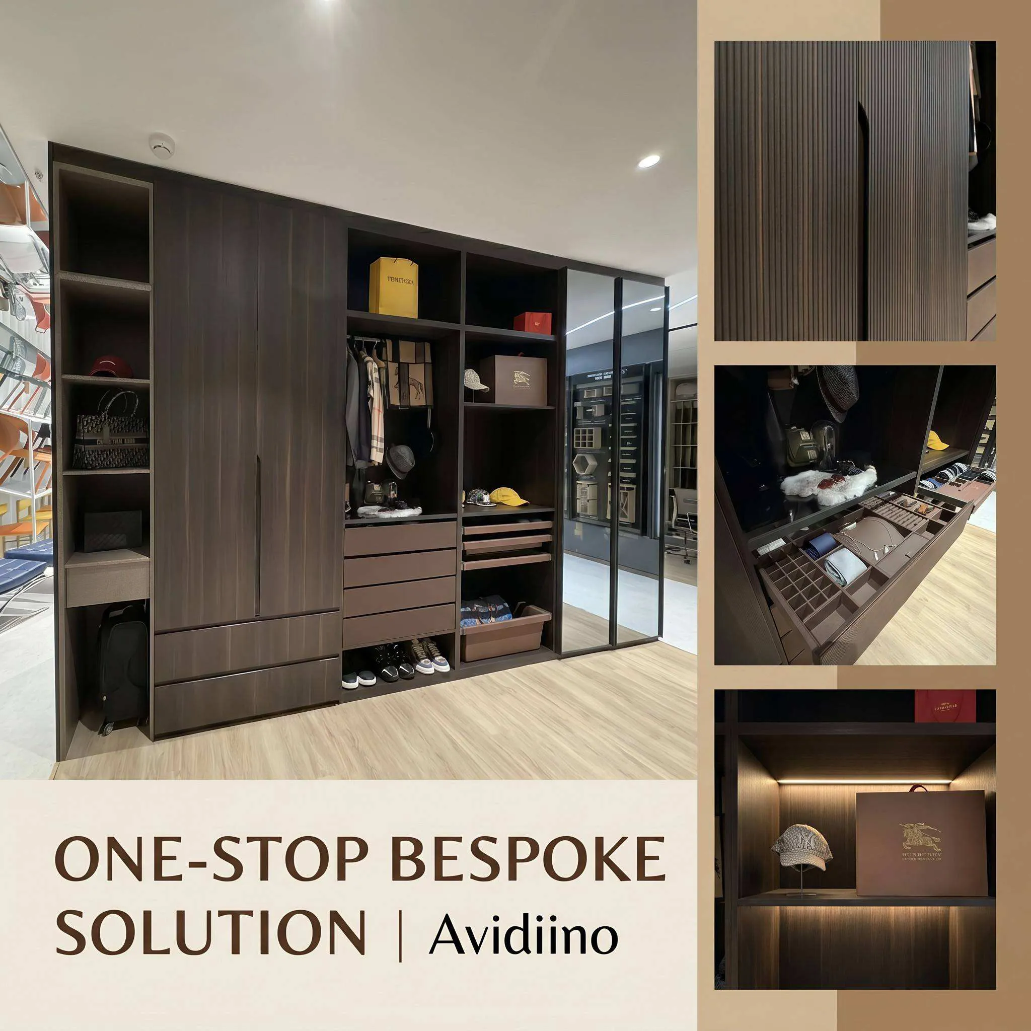 Custom Whole-House Storage Cabinets, Walk-In Closets & Villa Mansion Bespoke Furniture, Luxury Tailored Wardrobes