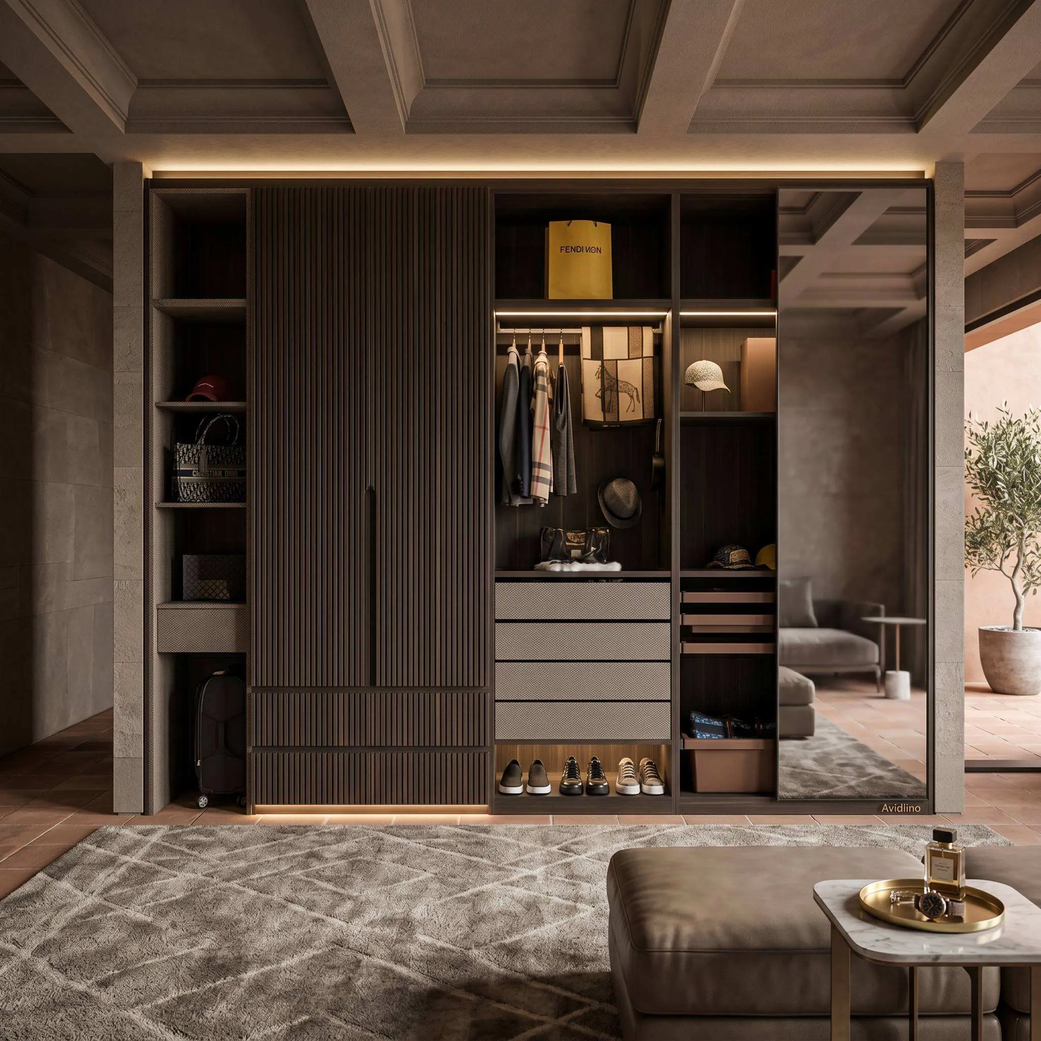 Custom Whole-House Storage Cabinets, Walk-In Closets & Villa Mansion Bespoke Furniture, Luxury Tailored Wardrobes