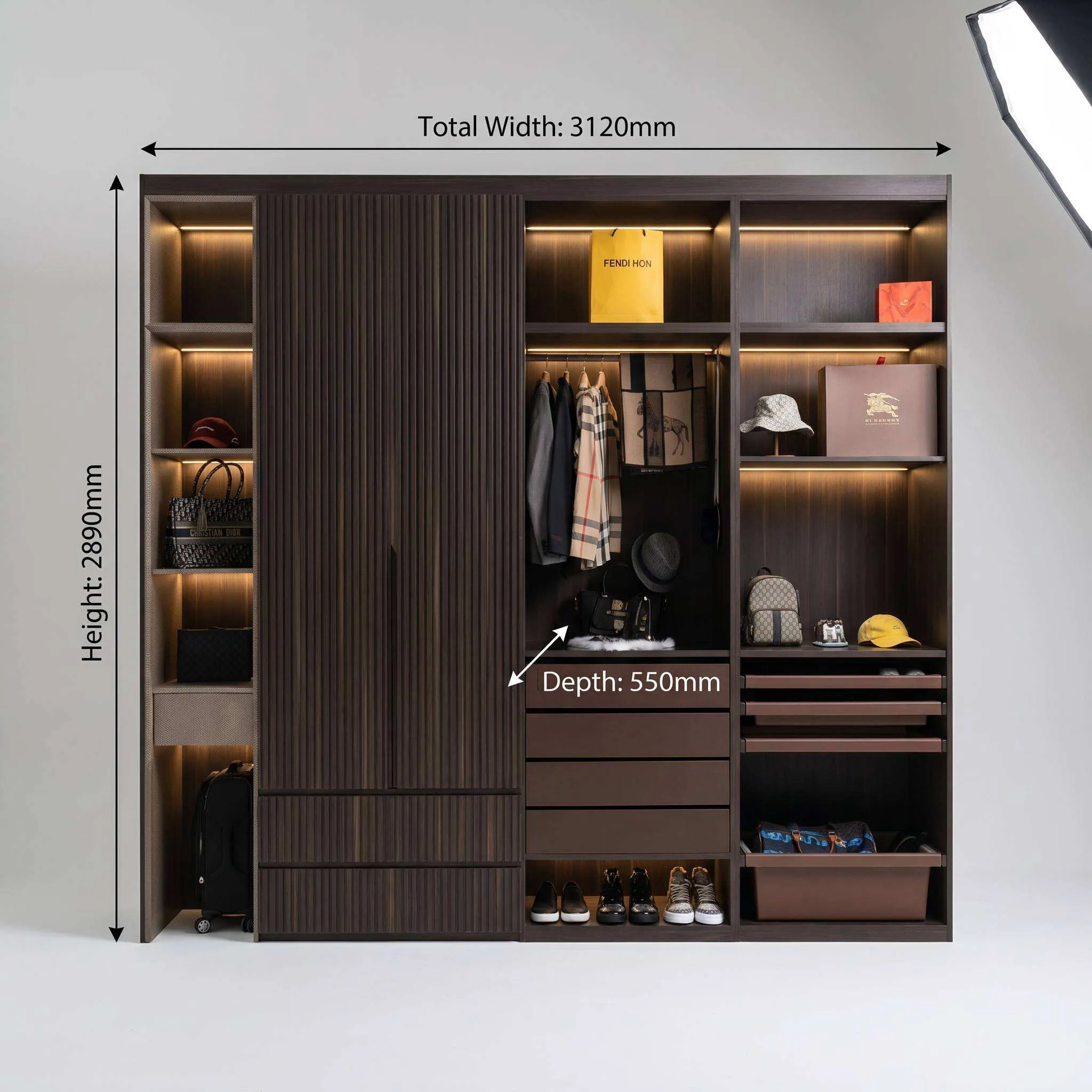 Custom Whole-House Storage Cabinets, Walk-In Closets & Villa Mansion Bespoke Furniture, Luxury Tailored Wardrobes