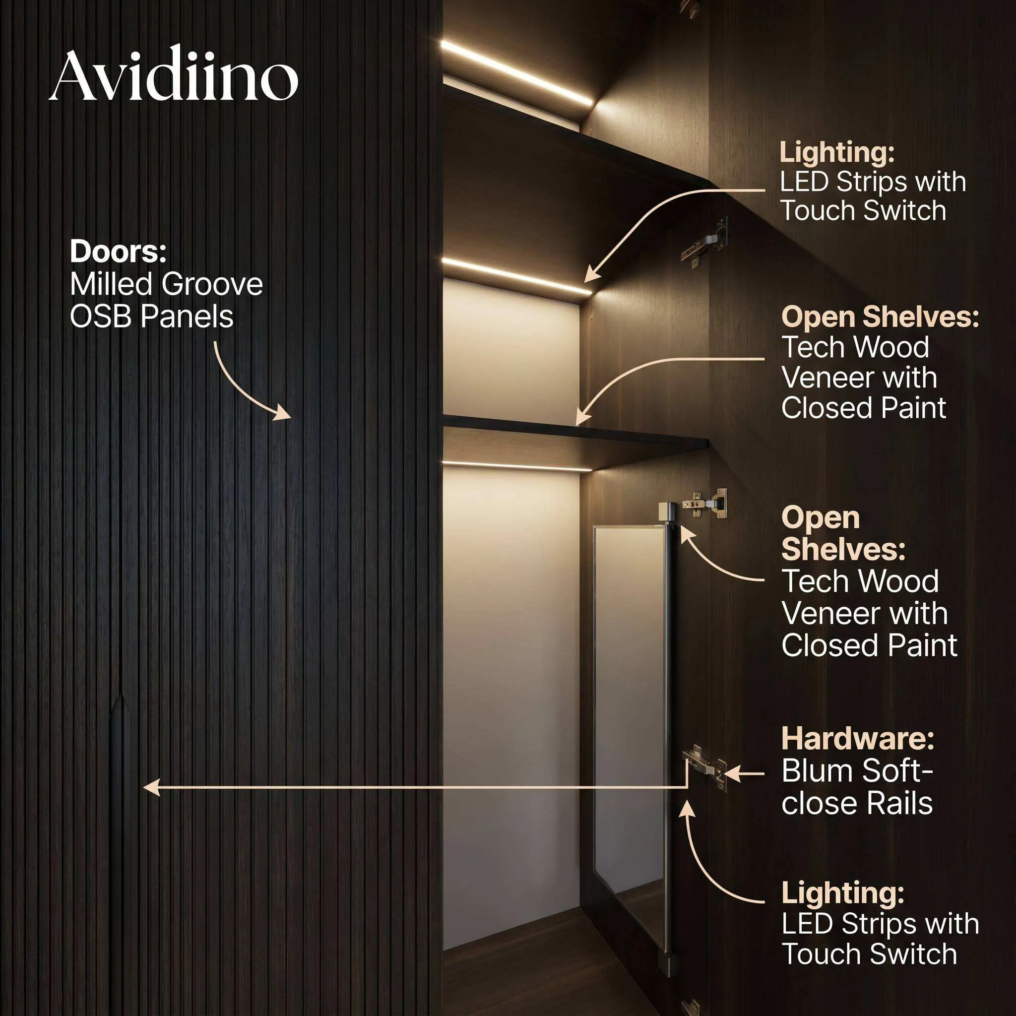 Custom Whole-House Storage Cabinets, Walk-In Closets & Villa Mansion Bespoke Furniture, Luxury Tailored Wardrobes