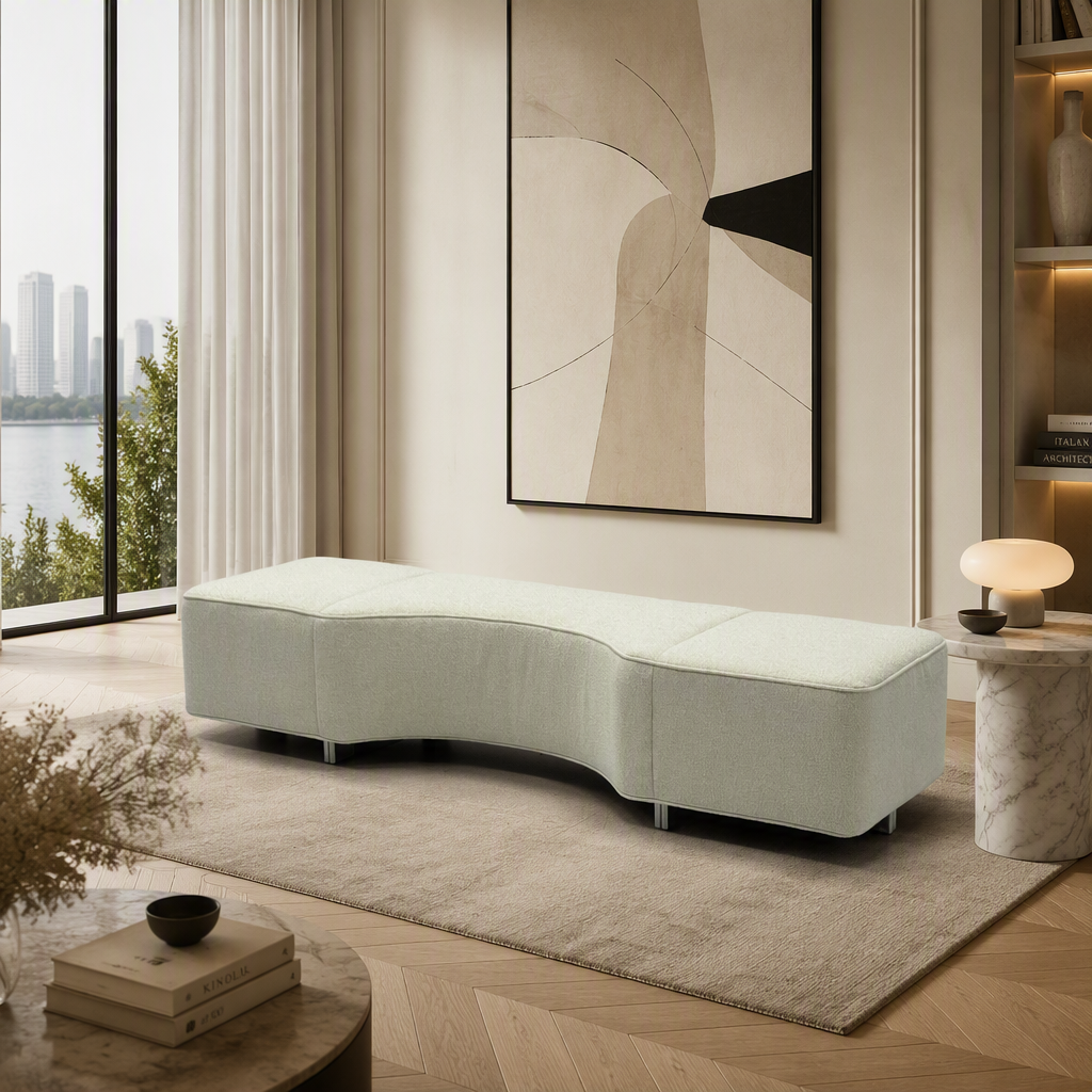 BB06 Italian Minimalist Upholstered Bed End Bench – 2040×590×410mm