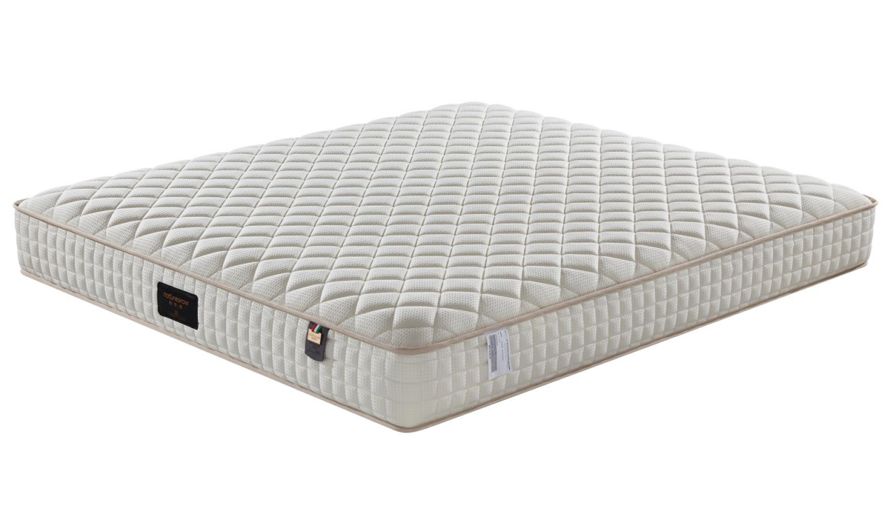 Silent Spring Mattress with Natural Latex, Waffle Bamboo Cotton Fabric for Home Use