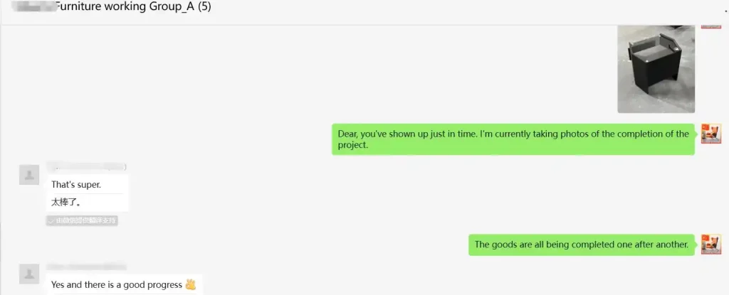 Client reply reading I definitely trust you in chat