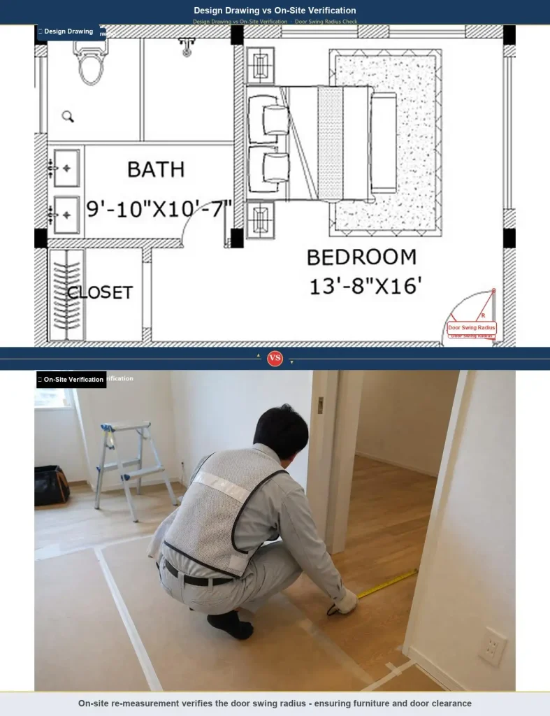 Verifying custom cabinet shop drawing details before production