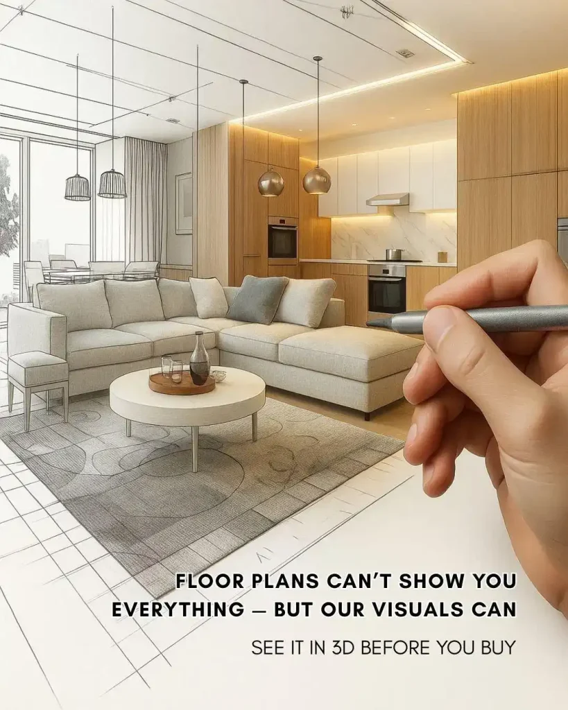 Custom furniture 3D visualization for whole house customization projects