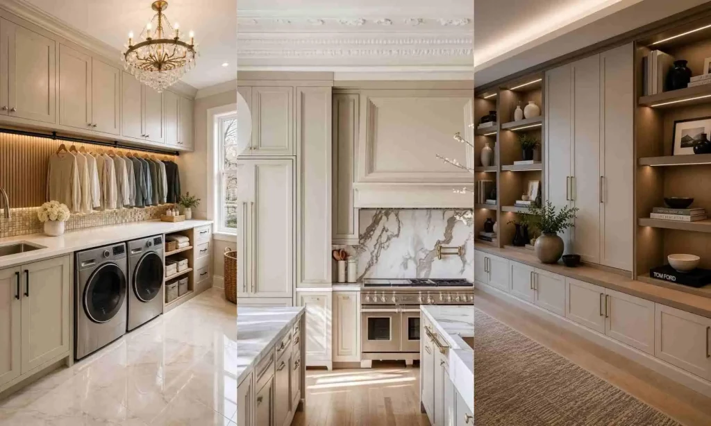 french retro style custom kitchen cabinets with shaker doors