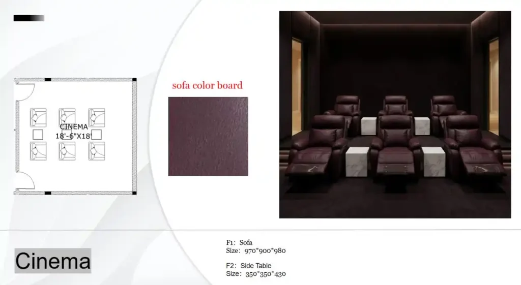 home cinema seating layout