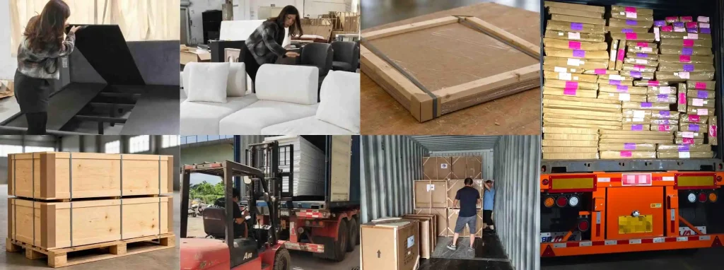 pre shipment furniture check and container loading