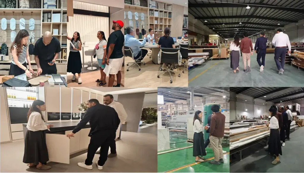 Design meeting on furniture installation drawings