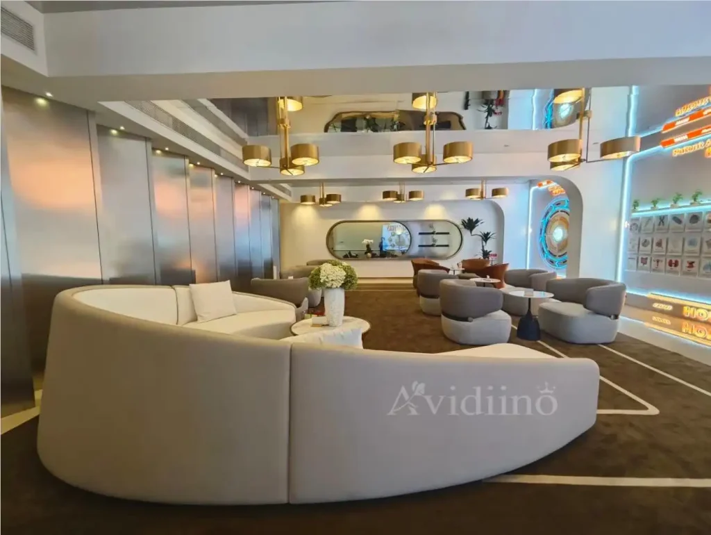 Lounge seating layout for clinic consultation zone